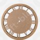 A circular 6mm thick MDF Roman Numerals Clock Blank featuring precision-cut Roman numerals around the edge and a central hole for a clock mechanism.