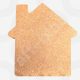 A chunky, unfinished 18mm thick moisture resistant MDF freestanding house shape measuring 16.5cm by 15.5cm.