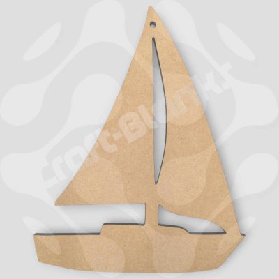 large mdf sailboat shape craft blank