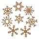 An assortment of Snowflake Embellishments in various mixed designs, precision-cut from 2mm MDF for Christmas and winter crafting.