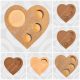 Handmade chunky 18mm MDF heart tealight holder craft blanks in multiple sizes for DIY painting and weddings.