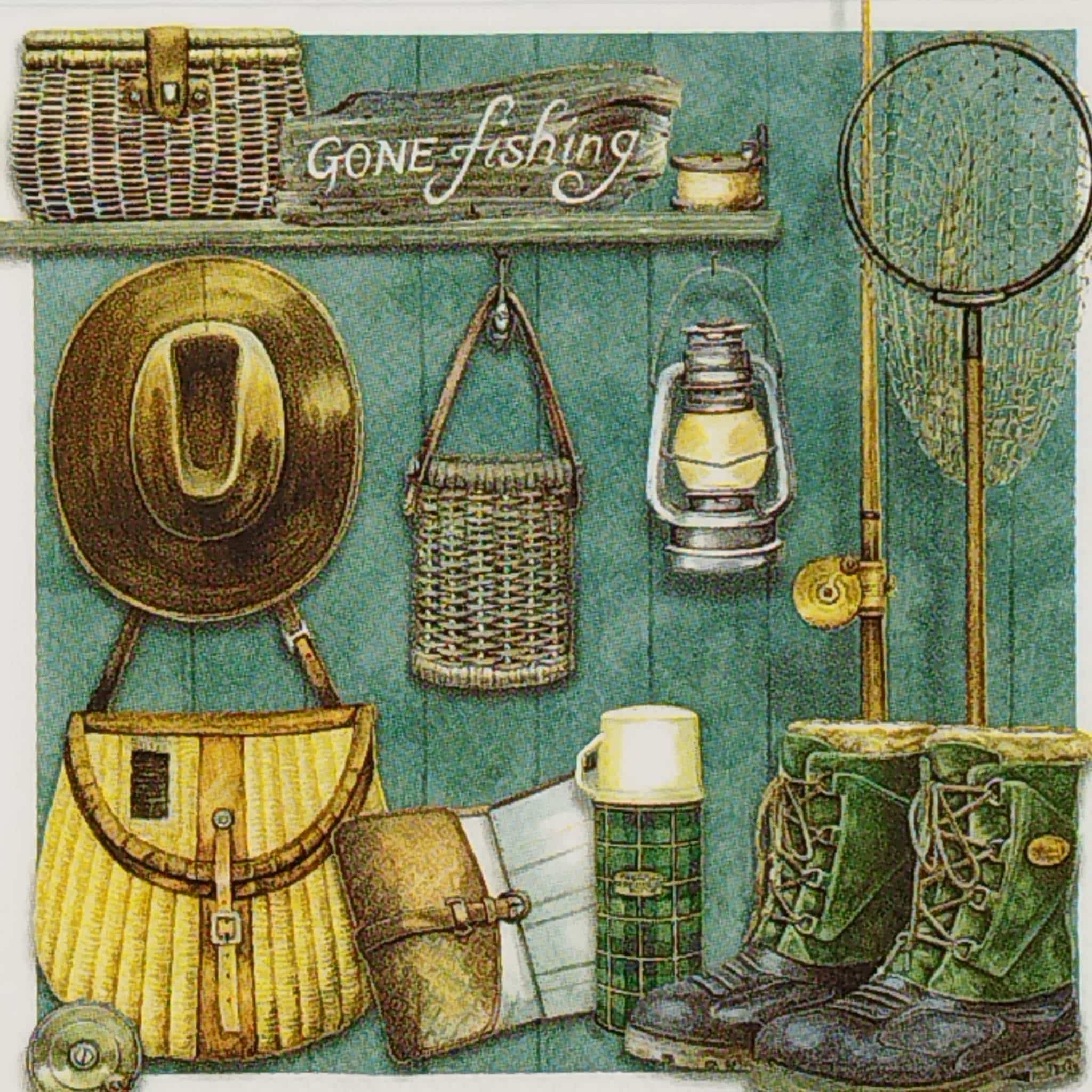 Gone Fishing Napkins 196 25cm Decoupage Craft Blanks