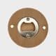 7.5cm magnetic wooden bottle opener blank with stainless steel hardware and magnets for DIY personalisation and fridge mounting.