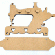 3D layered 4mm MDF sewing machine craft room plaque with separate hanging sign and heart overlays for DIY decorating.