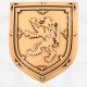3D layered 4mm MDF Scotland shield plaque with separate Lion Rampant and decorative border for DIY painting and decoupage.