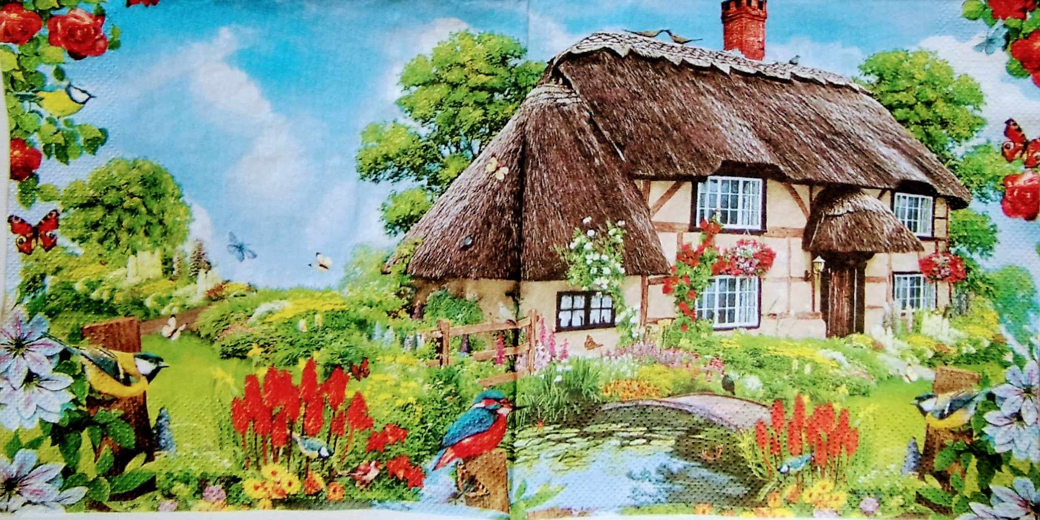 Countryfield cottage napkins 470 33cm Decoupage Craft Blanks