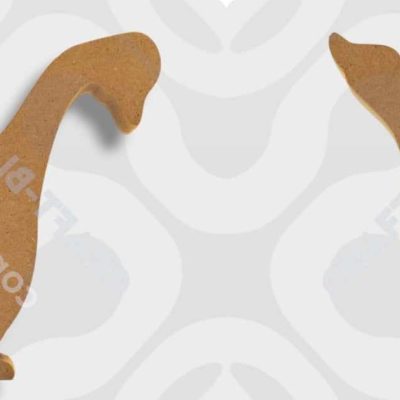 Pair of chunky 18mm freestanding MDF Mother Goose craft blanks for DIY painting and farmhouse decor.