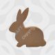 Detailed chunky 18mm freestanding MDF rabbit shape craft blank in three sizes for DIY Easter painting.