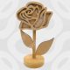Detailed layered 3D MDF freestanding rose blank flower craft kit for DIY painting and decoupage.