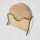 Detailed MDF coaster and holder set craft blank with four round 6mm coasters for DIY painting