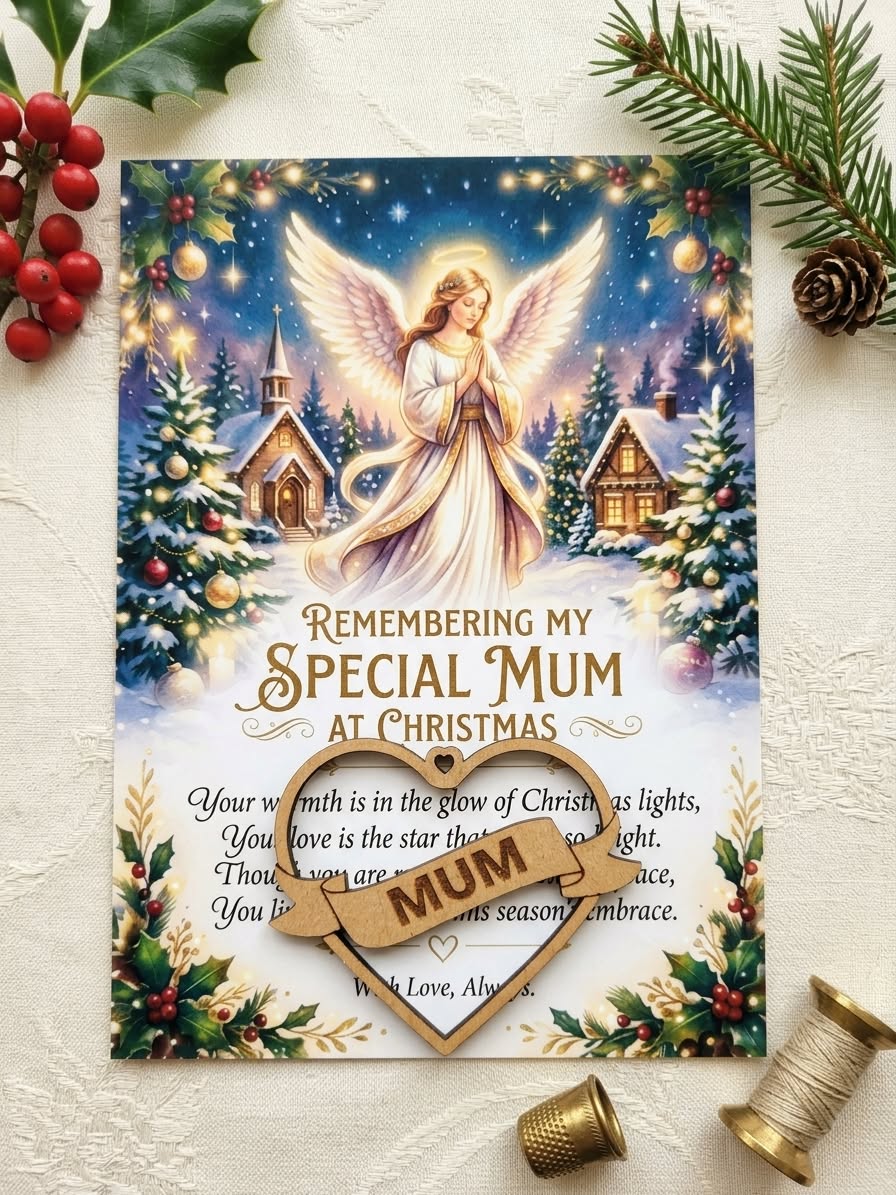 Special mum at christmas in memory card and keepsake