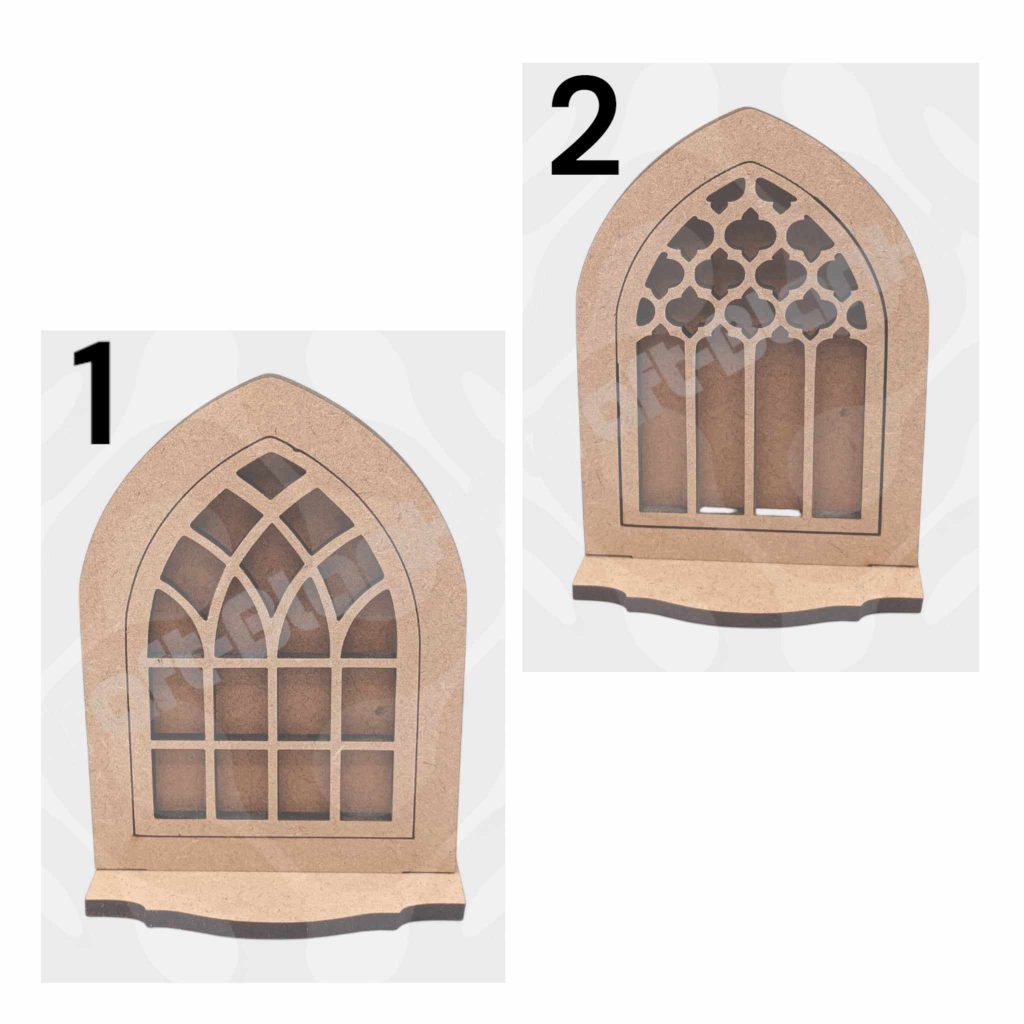 Freestanding MDF Church Window – 21cm 3D Craft Blank - Decoupage Craft ...