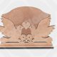 Handmade MDF doves napkin holder and letter rack craft blank with a heart silhouette for DIY wedding decor.
