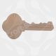 30cm large MDF key rack craft blank with 3 hooks and 6mm thick wood for DIY home organization.