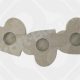 Large handmade triple heart tealight holder in 18mm moisture-resistant MDF for DIY crafts.