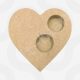 Handmade chunky 18mm MDF heart tealight holder craft blanks in multiple sizes for DIY painting and weddings.