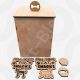 Laser-cut MDF "Paw-some Cat Snacks" wording for DIY decoration. Laser-cut MDF "Paw-some Pup Snacks" wording for personalized dog treat box.