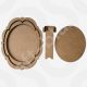Four designs of MDF large photo frames including round, oval, scalloped, and butterfly for DIY painting and decoupage.
