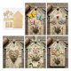 Rustic birdhouse wooden craft kits plaques 5 variations