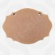 An elegant, scalloped Vintage Oval Plaque cut from premium MDF, shown as a blank 17cm x 12cm base ready for painting and customisation.