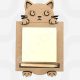 A Cat Notepad Holder made from 4mm MDF, featuring a 3D paw design and a recessed slot for the included pad and pencil.