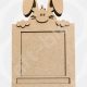 A Peeking Rabbit Notepad Holder made from 4mm MDF, featuring a 3D bunny design with recessed slots for included notepad and pencil.