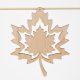 The Large Maple Leaf Hanging Plaque cut from 4mm MDF, showing the 20x20cm leaf shape with an 8x9.5cm open center space and top hanging hole.